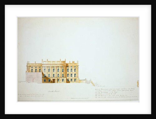 Design for the North Elevation, Chatsworth House by Jeffry Wyatville