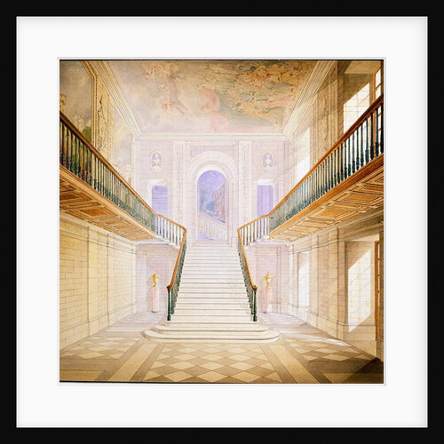 Design for a staircase in the Painted Hall, Chatsworth by Jeffry Wyatville