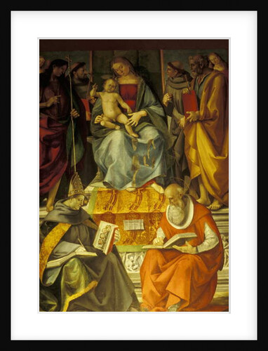 Holy conversation, Virgin and child with saints, Luca Signorelli, 1491, Volterra picture gallery, Tuscany, Italy by Anonymous