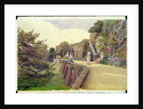 The Terrace at Berkeley Castle, Gloucestershire, 1887 by George Samuel Elgood
