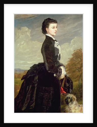 Portrait of a Lady in Black with a Dog, 1875 by James Archer