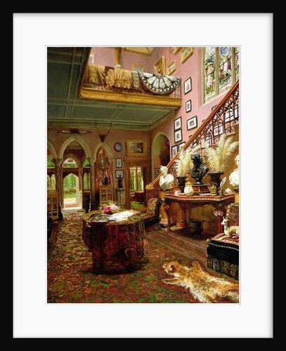 The Hall and Staircase of a Country House, 1888 by Jonathan Pratt
