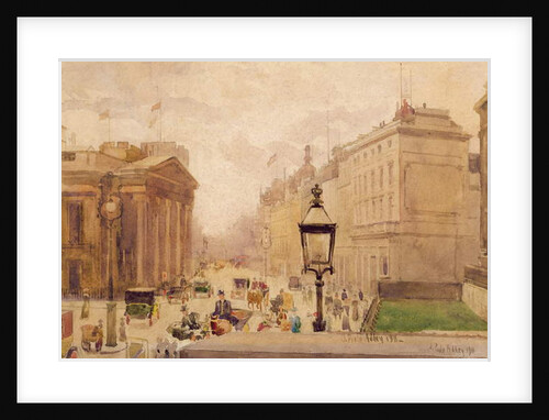 Pall Mall from the National Gallery, with a view of the Royal College of Physicians, 1911 by Joseph Poole Addey