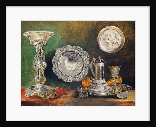 A Still Life of Silver, c.1833 by George Lance