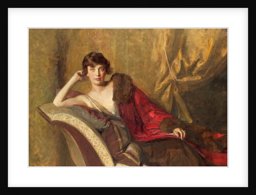 Countess Michael Karolyi reclining on a divan, 1918 by John Quincy Adams