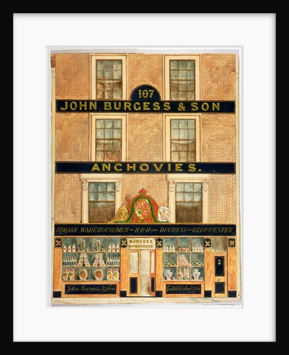 Facade of John Burgess & Son, Warehousemen to the Duchess of Gloucester by English School