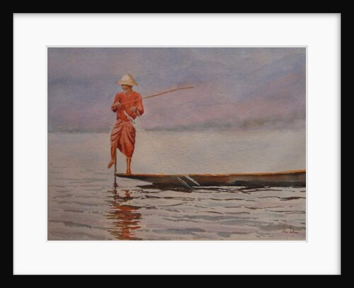 936 Sunrise, laying the nets out by Clive Wilson