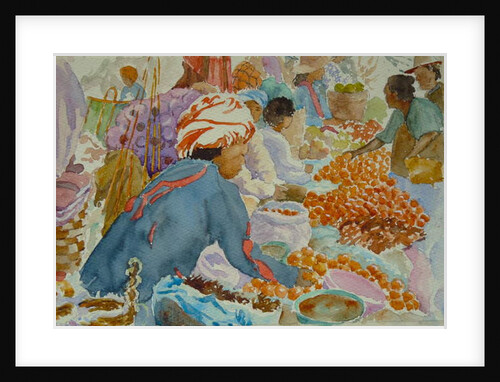 939 Nampan market, choosing oranges by Clive Wilson