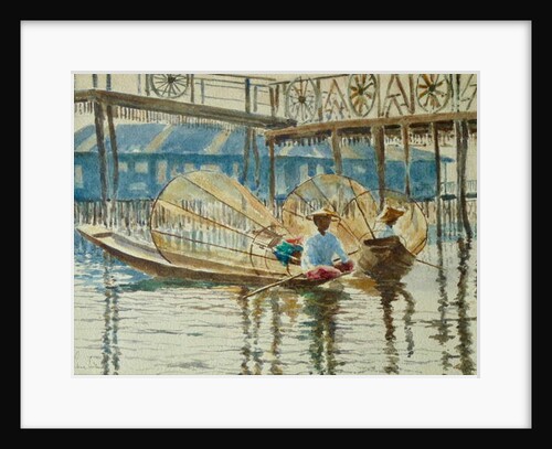 977 Legrowers at rest, Inle Lake by Clive Wilson