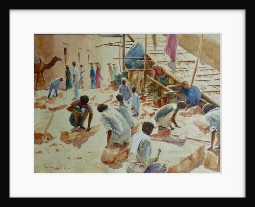 392 Rebuilding the ramparts - stonecutters by Clive Wilson