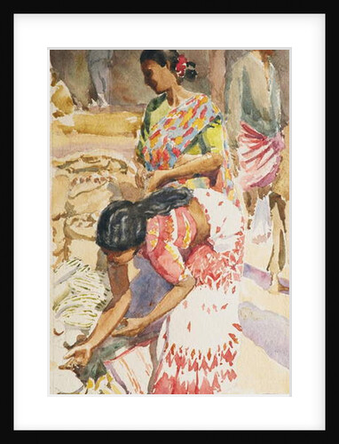 627 Oorambu - choosing bananas by Clive Wilson