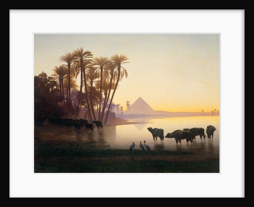 Along the Nile at Gyzeh, c.1850s by Charles Theodore Frere