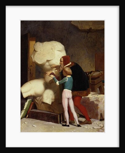 Michelangelo Showing a Student the Belvedere Torso, 1849 by Jean Leon Gerome