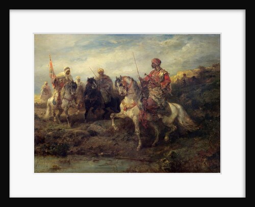 Arab Warriors on Horseback by Adolf Schreyer