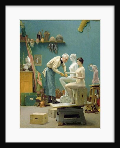 Working in Marble, or The Artist Sculpting Tanagra, 1890 by Jean Leon Gerome