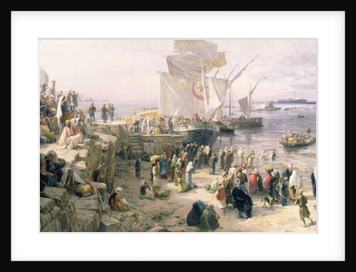 Jaffa, Recruiting of Turkish Soldiers in Palestine, 1888 by Gustave Bauernfeind