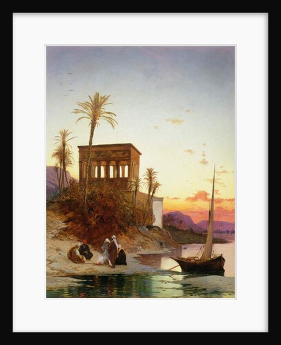 Camp Fire by the River, the Kiosk of Trajan, c.1880 by Herman David Salomon Corrodi