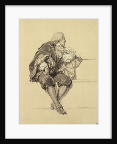 Study for the Portrait of Pierre Puget in the Hemicycle at the Ecole des Beaux Arts by Hippolyte Delaroche