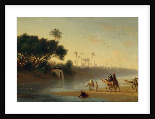 The River Nile in Cairo by Charles Theodore (1814-88) Frere