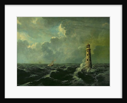 Seascape with Lighthouse by Charles Codman