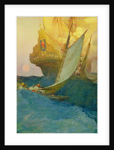 An Attack on a Galleon, 1905 by Howard Pyle