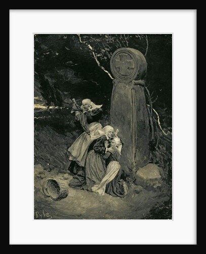 Breton Peasants at a Wayside Cross by Howard Pyle