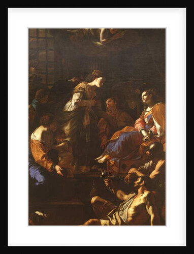 The Roman Empress Faustina visiting St Catherine of Alexandria in Prison, c.1640-43 by Mattia (1613-99) Preti