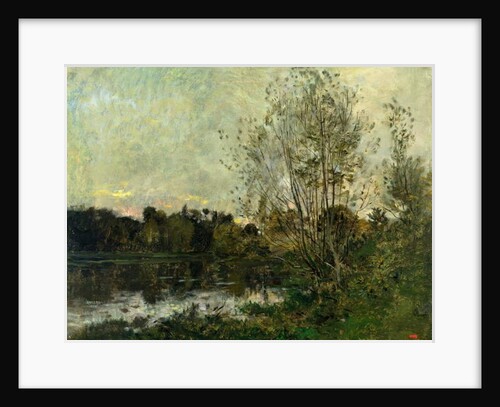 A Lake in the Woods at Dusk, c.1865 by Charles Francois Daubigny