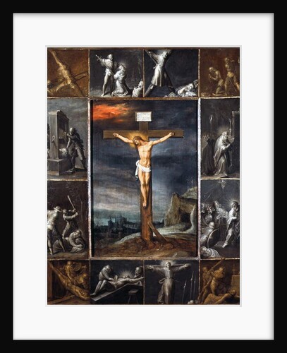 The Crucified Christ Enframed with Scenes of Martyrdom of the Apostles by Frans II the Younger Francken