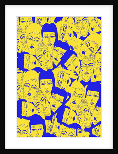 Yellow & Blue Faces, 2017 by Daisy de Villeneuve