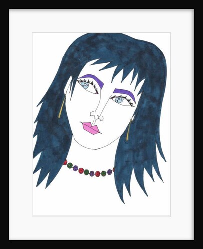 Navy Haired Girl by Daisy de Villeneuve