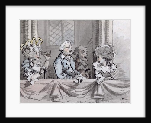 Caricature of the audience at the Commemoration of Handel in Westminster Abbey, 1787 by John Nixon