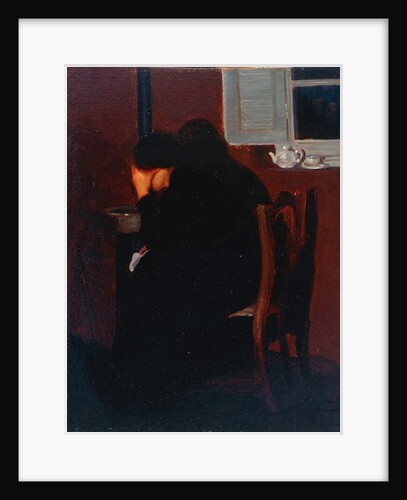 At the stove, 1905 by Oscar Ghiglia