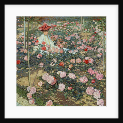 Mrs Ojetti in the rose garden, 1907 by Oscar Ghiglia