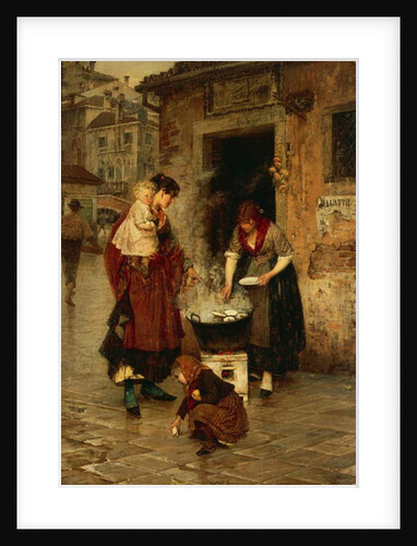 Clam seller in Venice, by Alessandro Milesi by Alessandro Milesi
