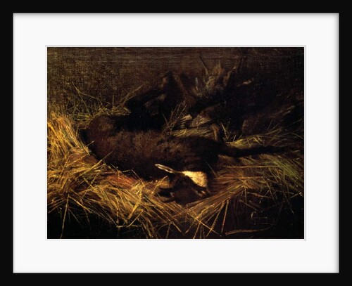 Dead chamois, 1882, by Giovanni Segantini by Giovanni Segantini