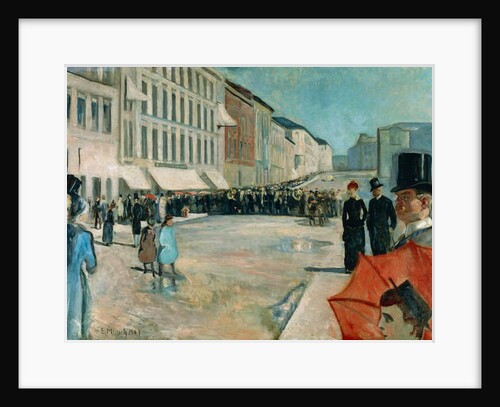 Music on Karl Johan Street, 1889 by Edvard Munch