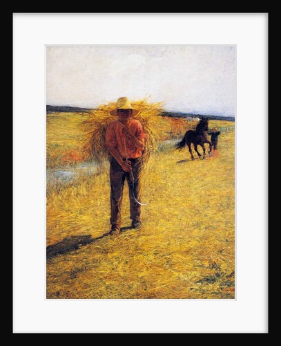 Hay harvesting, 1888 by Plinio Nomellini