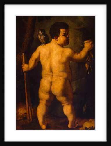 Double portrait of the dwarf Morgante: full view from behind by Agnolo di Cosimo Bronzino