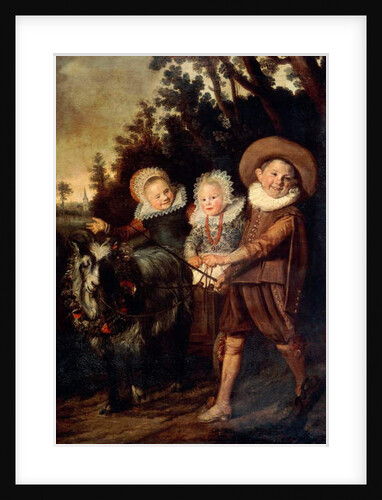 Three children with goat cart, c.1620 by Frans Hals