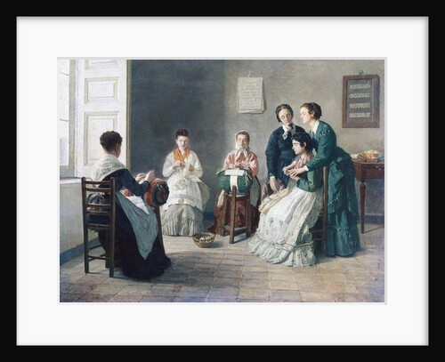 School for blind lace makers, 1872 by Gioacchino Toma