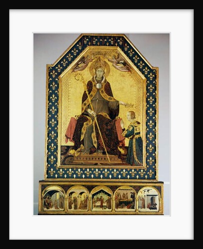 Saint Louis Bishop of Toulouse crowning his brother Robert of Anjou, King of Naples, 1317, altarpiece by Simone Martini by Simone Martini