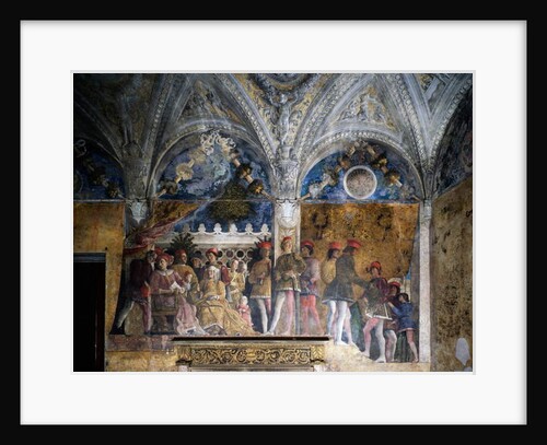 Ludovico Gonzaga, Marsilio Andreasi, Barbara of Brandenburg with her daughter Paula and Rodolfo Gonzaga, 1465-1474 by Andrea Mantegna