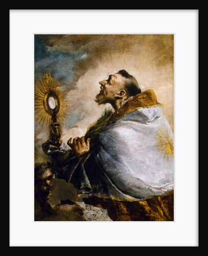 Saint in adoration of Holy Eucharist or Saint Norbert in ecstasy, 1740 by Francesco Guardi