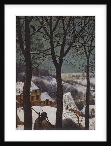 Hunters in snow, 1565, detail by Pieter the Elder Bruegel