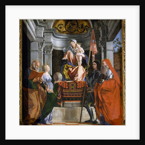 Madonna with Child and Saints, detail from Santa Cristina al Tiverone Altarpiece, 1505 by Lorenzo Lotto