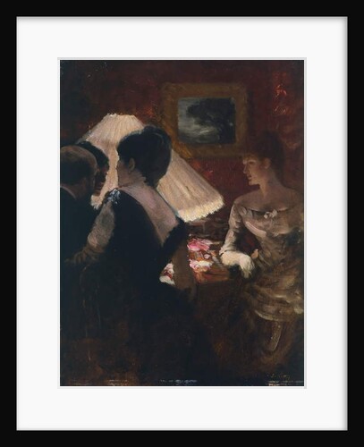 Around the lampshade, 1883 by Giuseppe or Joseph de Nittis
