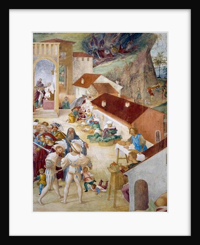 Soldiers, common people and market by Lorenzo Lotto