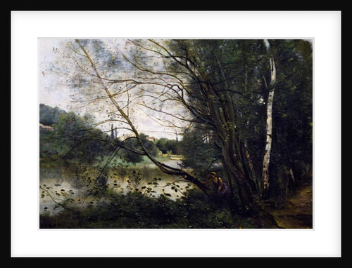 Lake with the leaning tree trunk, 1860-1865 by Jean Baptiste Camille Corot