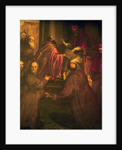 Paul IV delivering the Papal brief of the founding of the Order of the Crucifers, 1589-1590 by Palma Il Giovane (1548-1628)